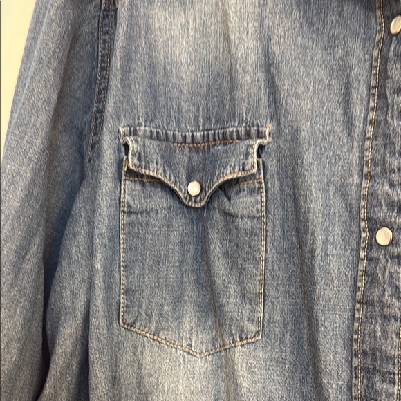 ARULA Classic Blue Denim Shirt, 3X - Picture 4 of 12
